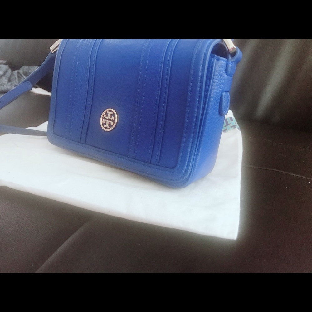 Tory Burch jelly blue clutch